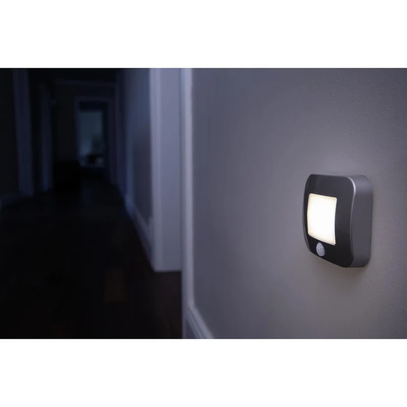 OSRAM NIGHTLUX® veilleuse LED de hall à batterie avec capteur 0,3W / 4000K blanc froid, gris