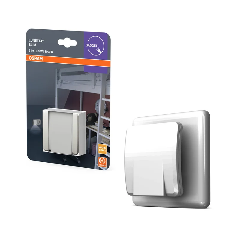 OSRAM LUNETTA® veilleuse fine avec capteur LED pour prise 0,30W / 3000K blanc chaud