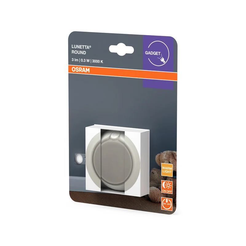OSRAM LUNETTA® Veilleuse ronde blanche, 3lm, 0.3W, 3000K