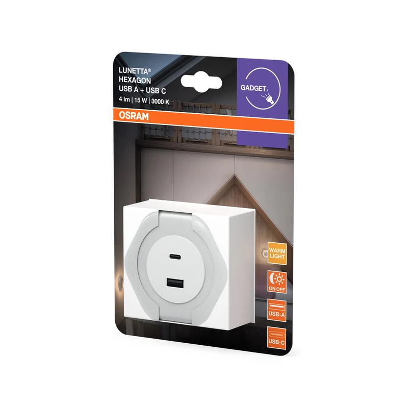 OSRAM LUNETTA HEXAGON veilleuse prise, 5W, 5lm