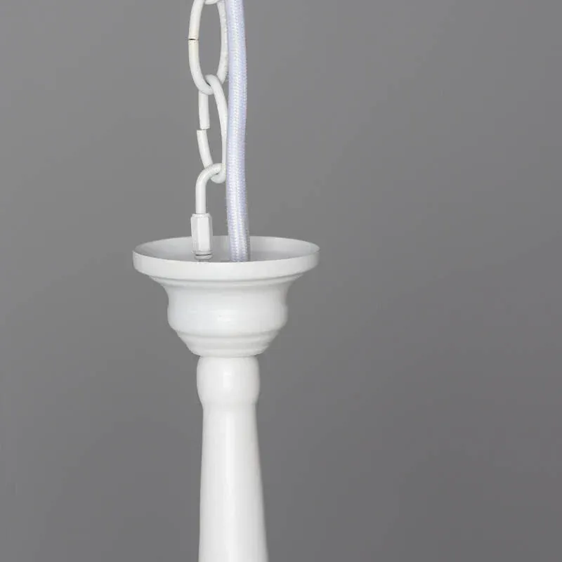 Lustre Led blanc et marron