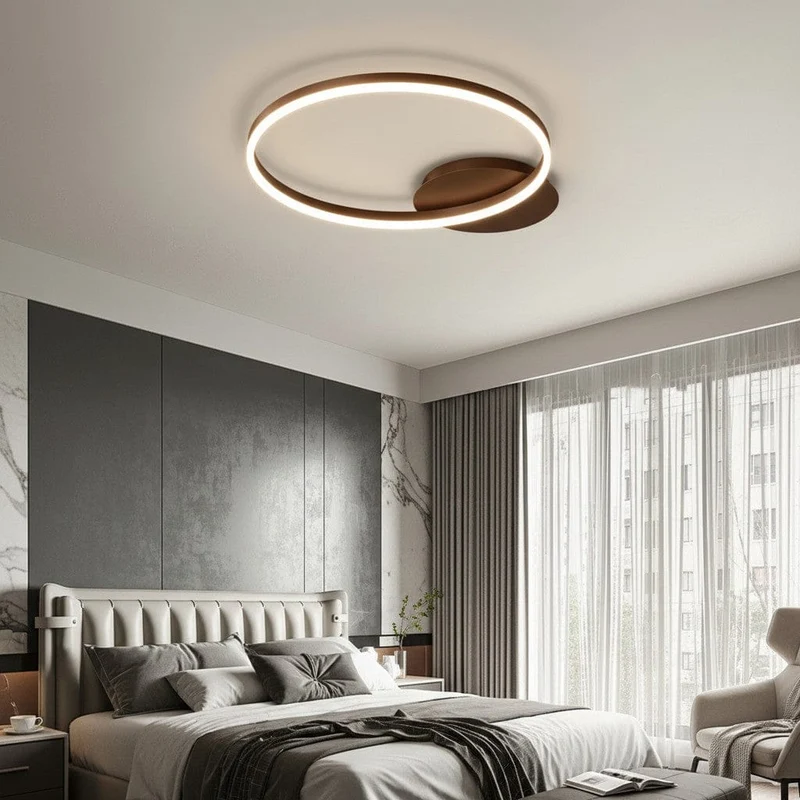 Plafonnier LED salon cercle lumineux