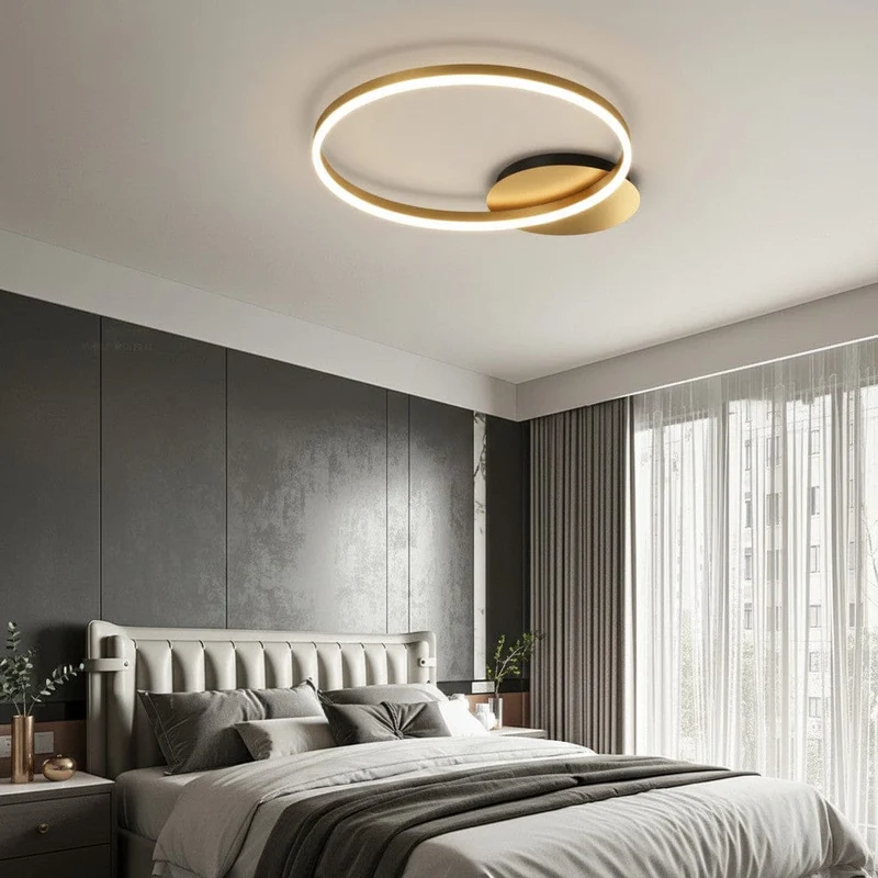 Plafonnier LED salon cercle lumineux