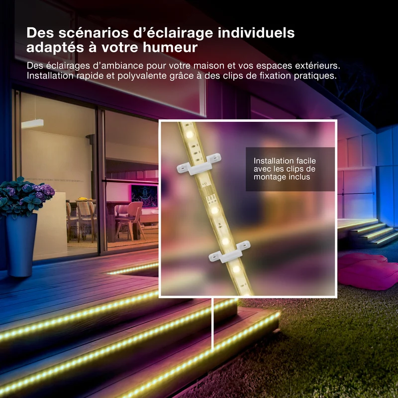 OSRAM BANDE LED FLEXIBLE EXTÉRIEUR RGB 10M RGB Télécommande