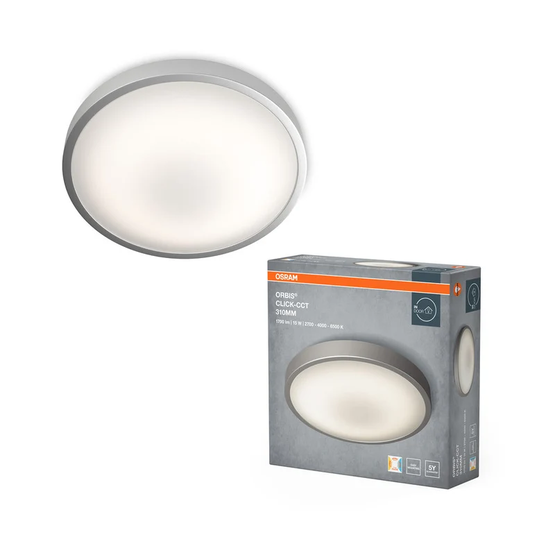 OSRAM ORBIS® Plafonnier CCT / DIM Click-CCT 310mm 14W, 1000 lm, 2700 K / 4000 K / 6500 K, Blanc chaud|Blanc froid|Lumière du jour froide