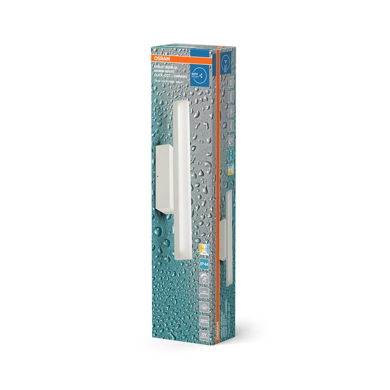 OSRAM Orbis Miroir Salle de bain, Applique miroir, Click-CCT, 6.8W, 40cm, blanc, IP44