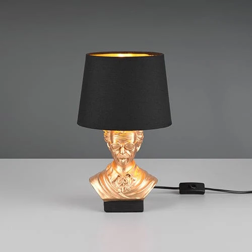 Lampe À Poser Noir Et Or
