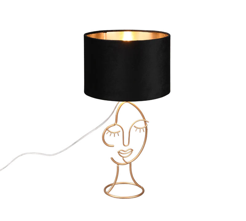 Lampe Noir Et Dorée
