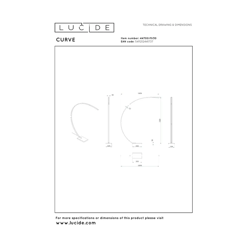 Lucide Curve Booglamp