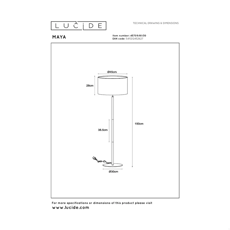 Lucide Maya Floor Lamp