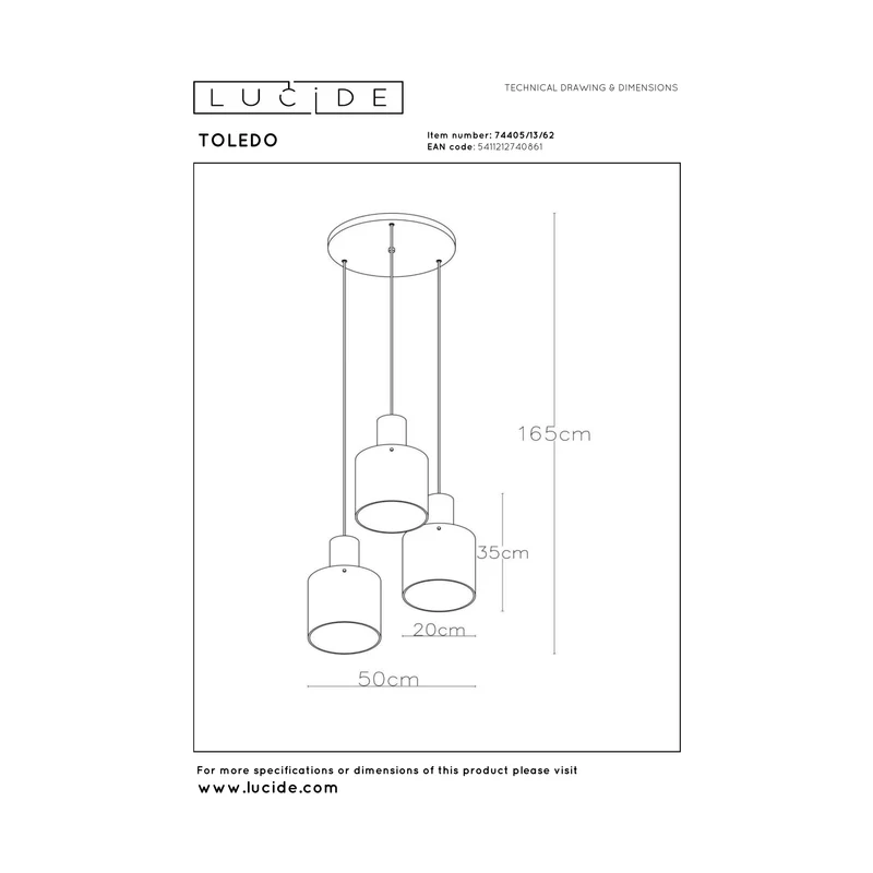 Lucide Toledo Pendant Lamp