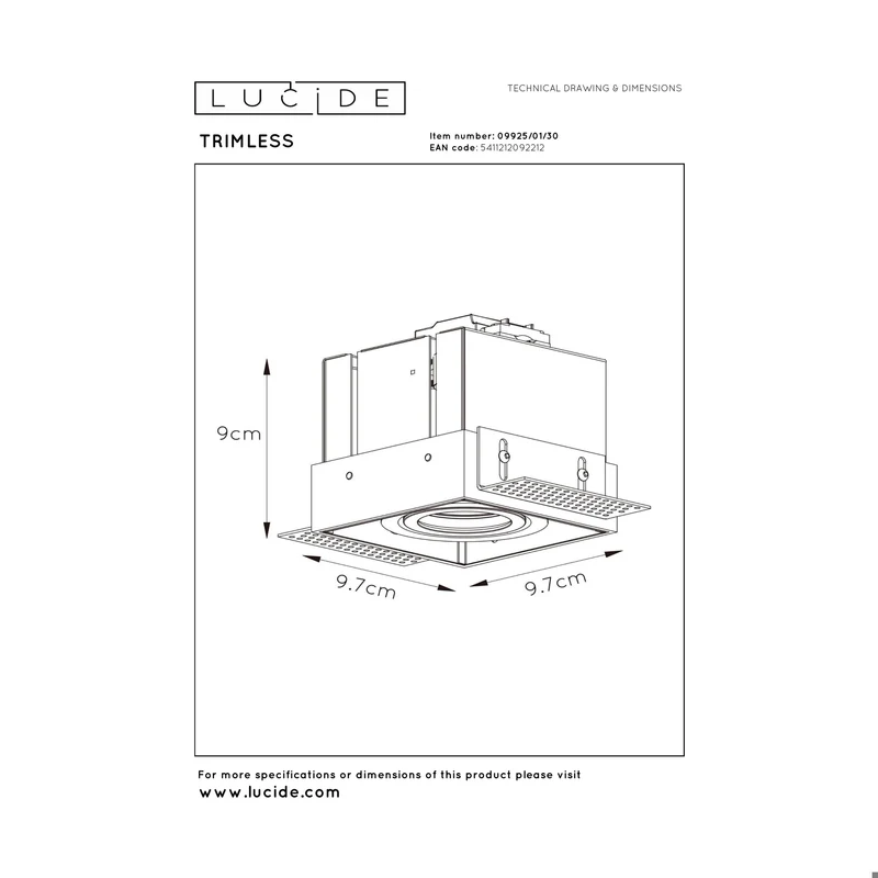 Lucide Trimless Recessed Spot