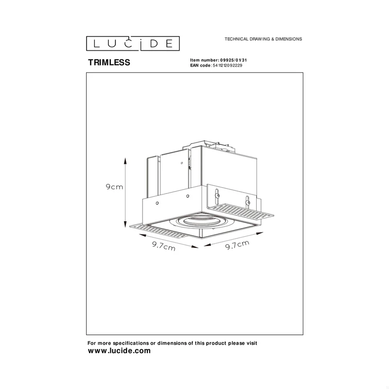 Lucide Trimless Recessed Spot