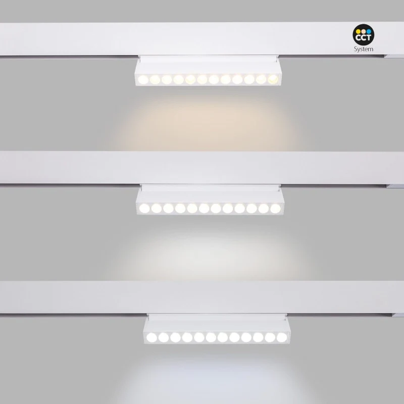 Spot linéaire orientable sur rail magnétique CCT - 10W - UGR18 - Mi Light - Blanc