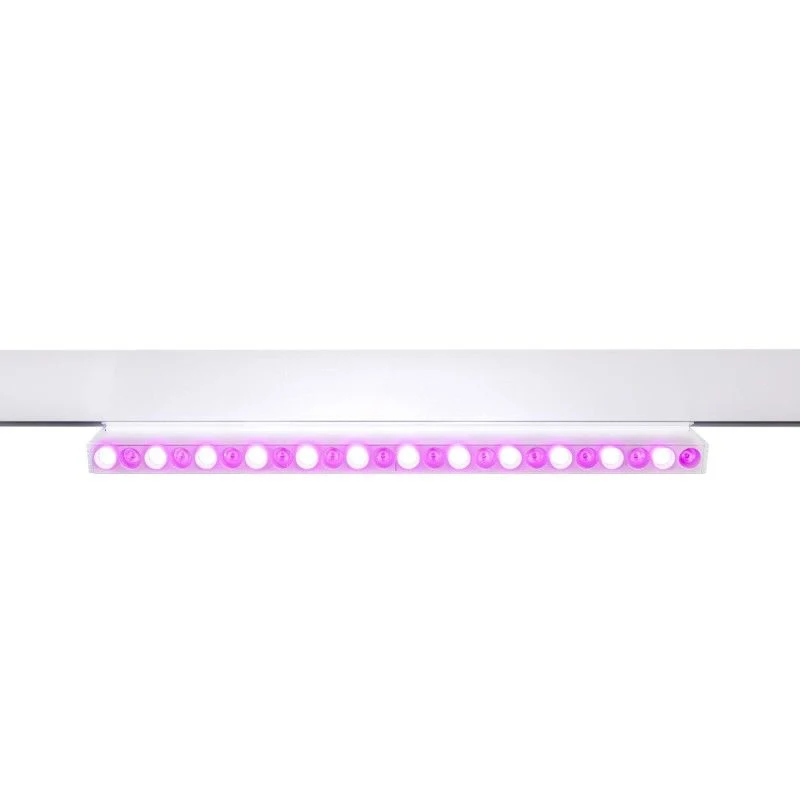 Spot linéaire orientable sur rail magnétique RGB + CCT - 12W - UGR18 - Mi Light - Blanc