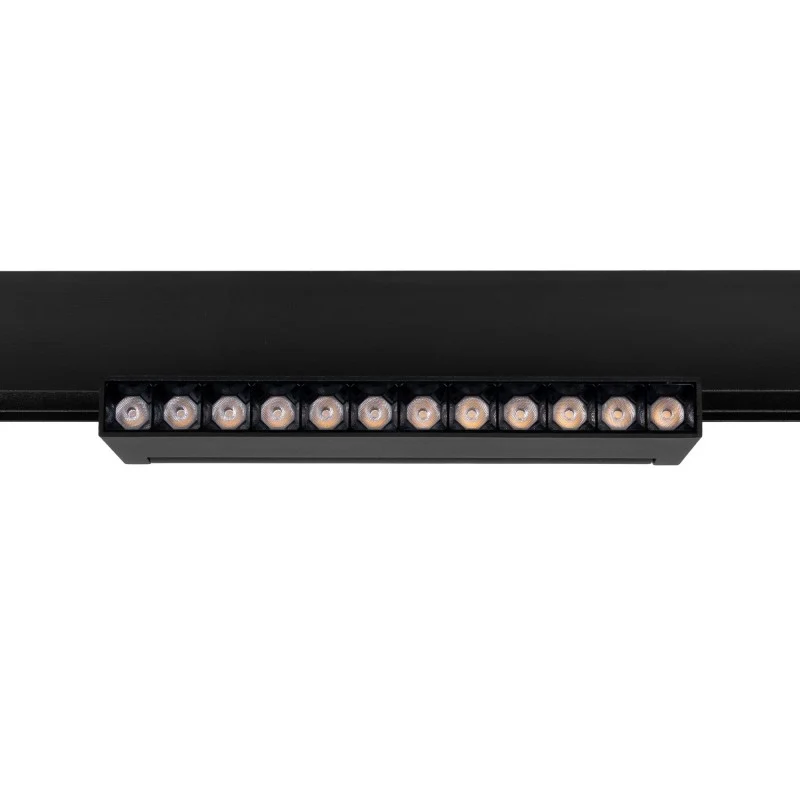 Spot LED linéaire orientable sur rail magnétique 48V- 12W - 4000K - Puce OSRAM - UGR18 - Noir