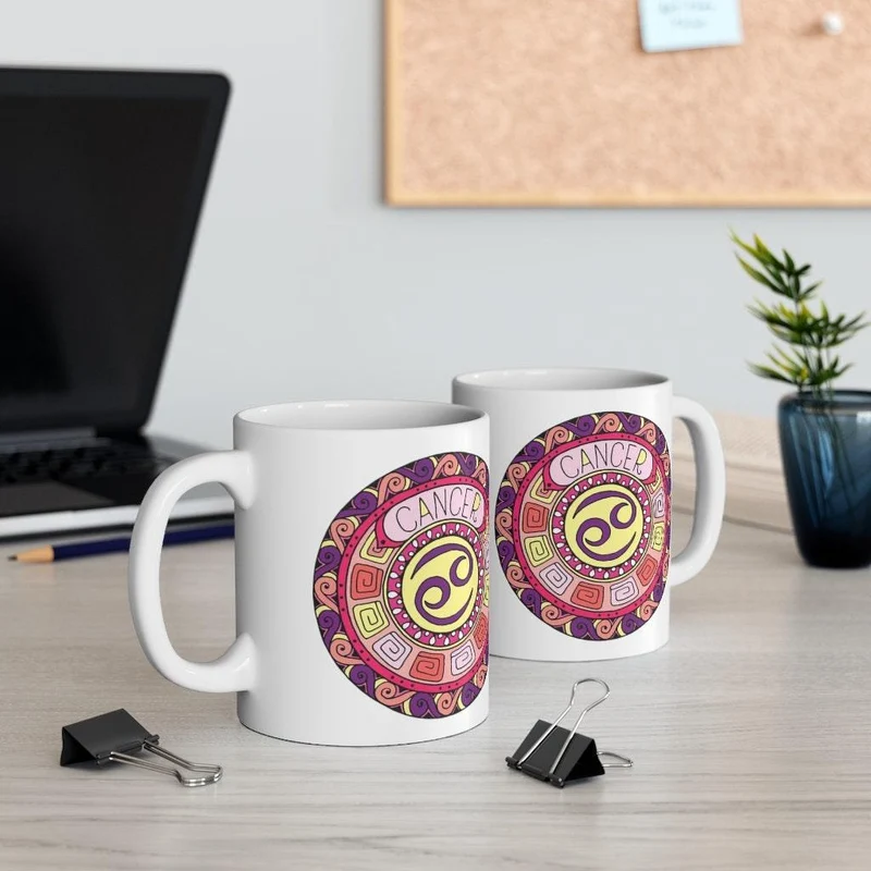 Tasse du zodiaque du cancer, tasse du cancer, cadeau du zodiaque né du 21 juin au 22 juillet, signe du zodiaque, cadeau d’horoscope, cadeau d’astrologie, tasse || Anniversaire du cancer