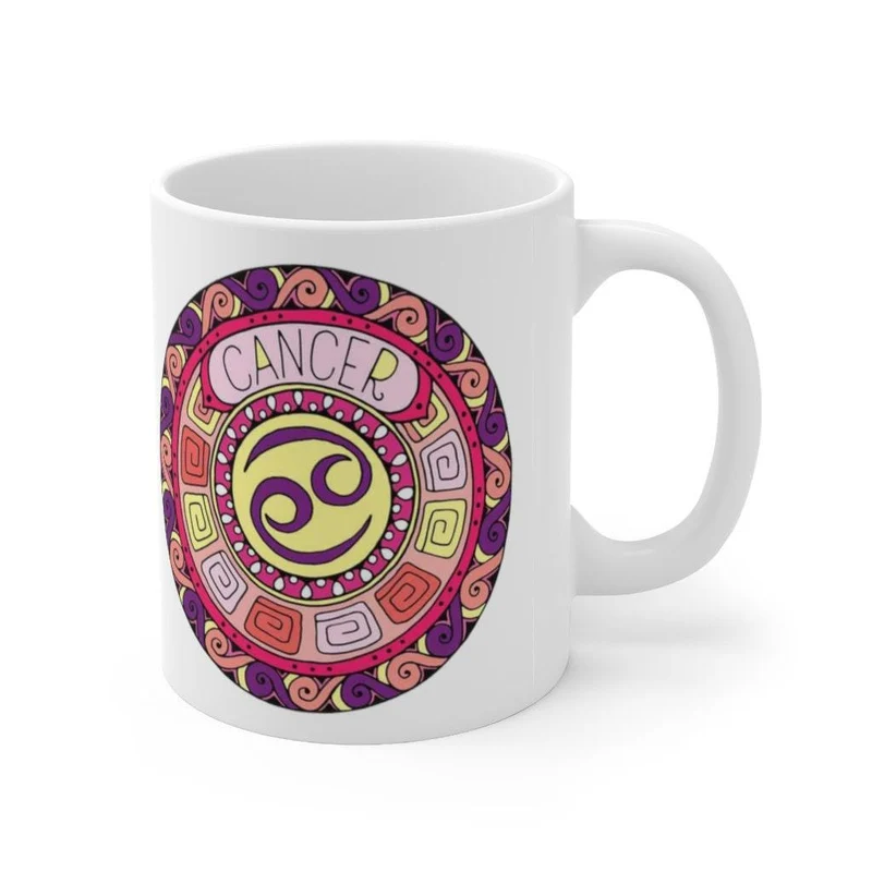 Tasse du zodiaque du cancer, tasse du cancer, cadeau du zodiaque né du 21 juin au 22 juillet, signe du zodiaque, cadeau d’horoscope, cadeau d’astrologie, tasse || Anniversaire du cancer