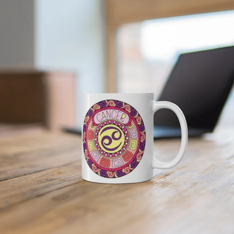 Tasse du zodiaque du cancer, tasse du cancer, cadeau du zodiaque né du 21 juin au 22 juillet, signe du zodiaque, cadeau d’horoscope, cadeau d’astrologie, tasse || Anniversaire du cancer