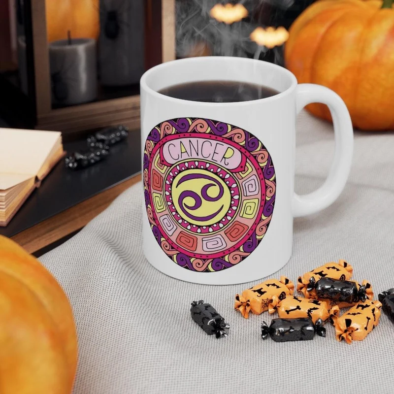 Tasse du zodiaque du cancer, tasse du cancer, cadeau du zodiaque né du 21 juin au 22 juillet, signe du zodiaque, cadeau d’horoscope, cadeau d’astrologie, tasse || Anniversaire du cancer