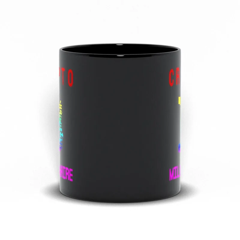Tasses noires Crypto millionnaire, tasse à café crypto-monnaie, cadeau