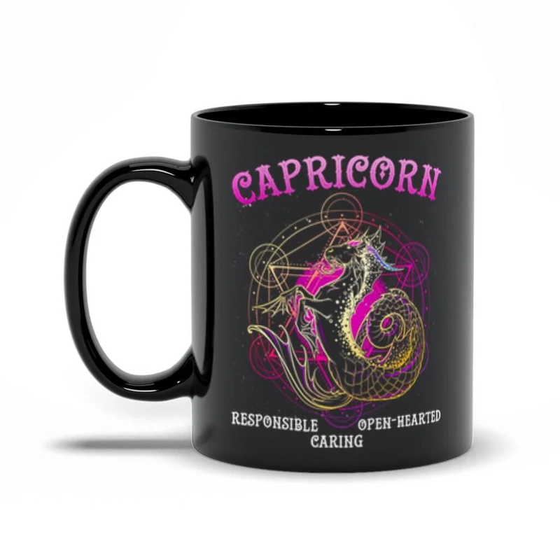 Capricorne | Tasses noires responsables, attentionnées et à cœur ouvert