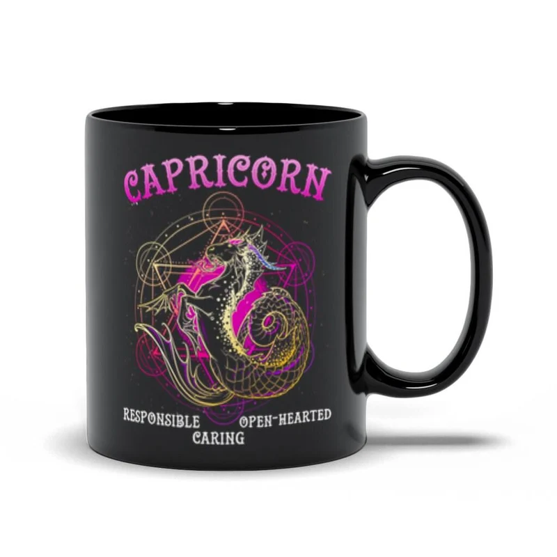 Capricorne | Tasses noires responsables, attentionnées et à cœur ouvert