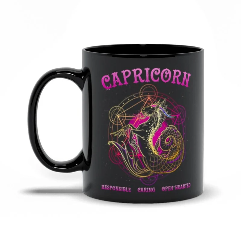 Capricorne | Tasses noires responsables, attentionnées et à cœur ouvert