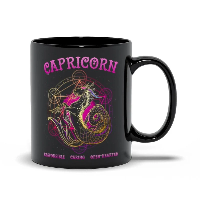 Capricorne | Tasses noires responsables, attentionnées et à cœur ouvert