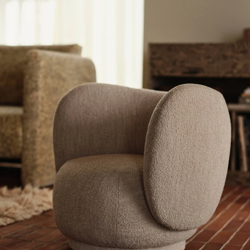 Ferm Living Rico Kids Lounge Chair Soft Bouclé