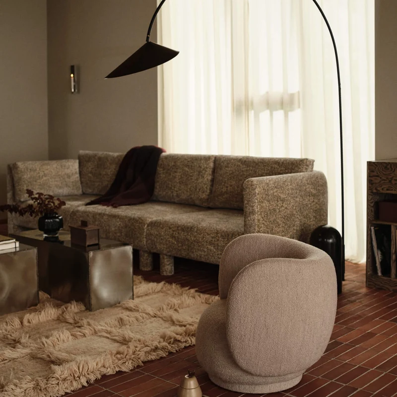 Ferm Living Rico Kids Lounge Chair Soft Bouclé