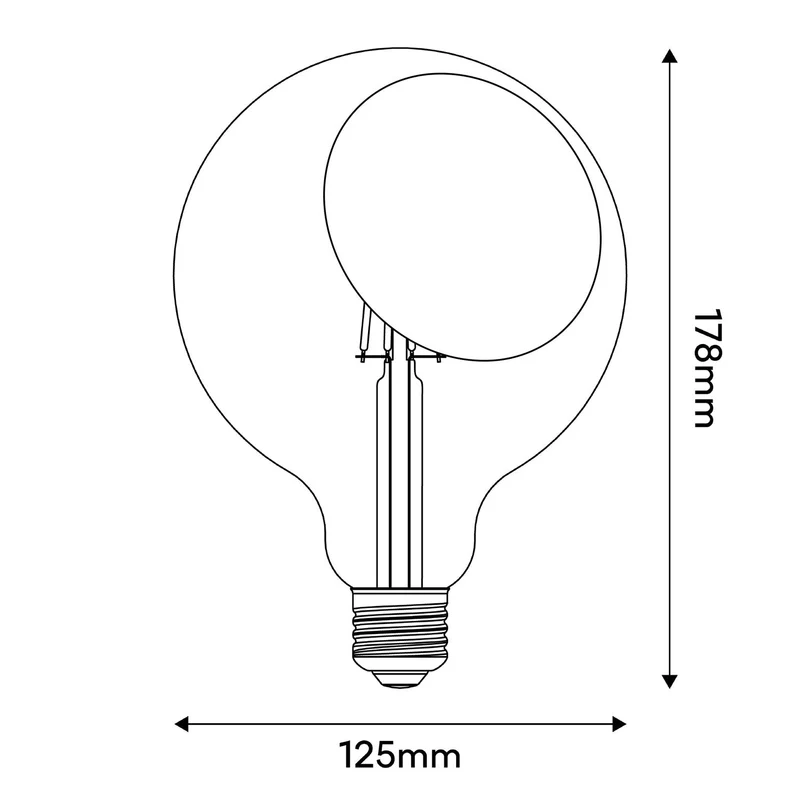 Ampoule LED Sofia G125 4,8W 806Lm E27 2700K Dimmable - Crème