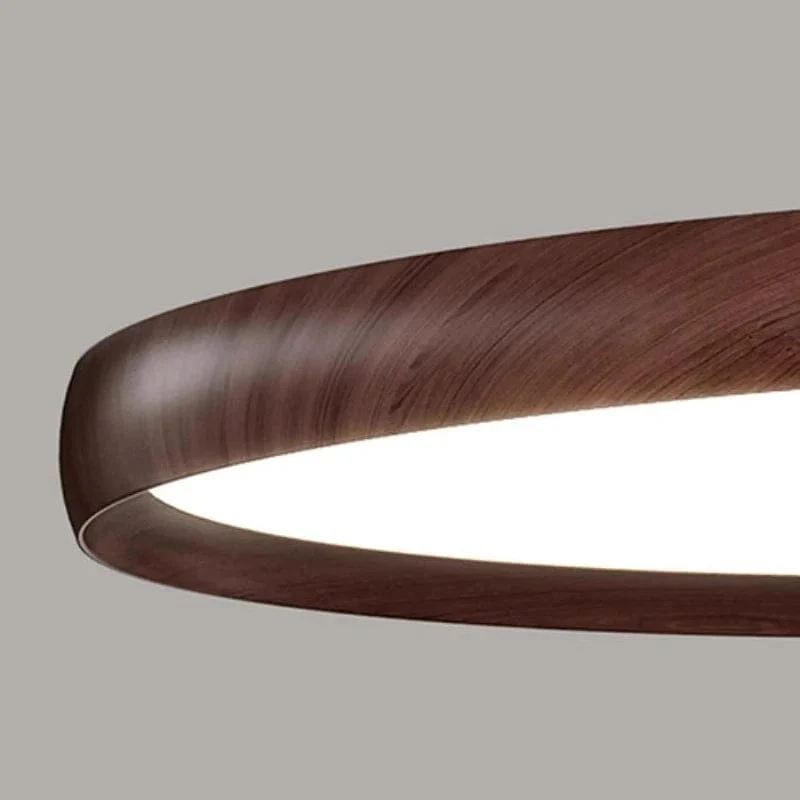 Suspension LED bois noyer