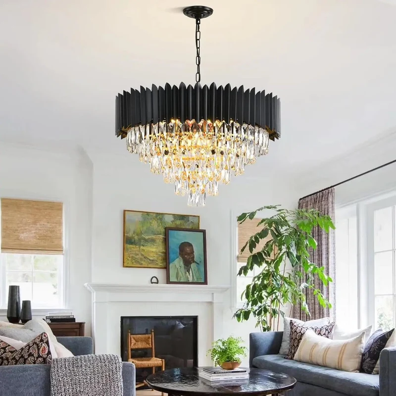Lustre de salon noir design
