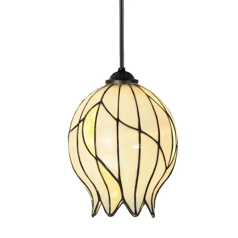 Suspension fleur en verre
