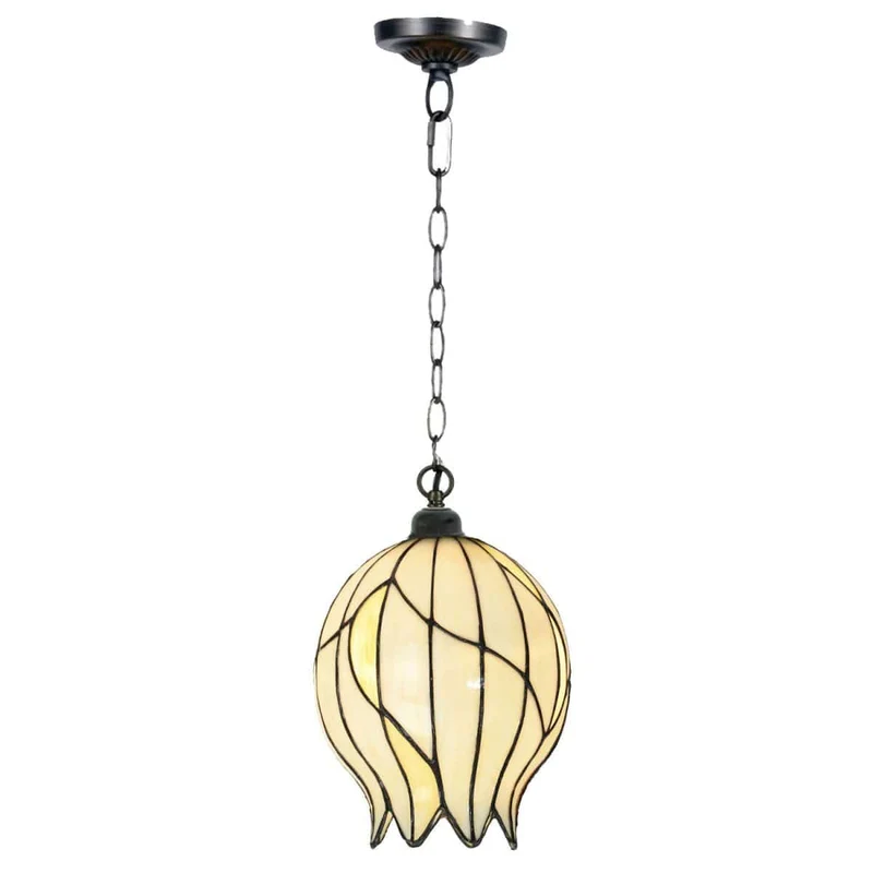 Suspension fleur en verre
