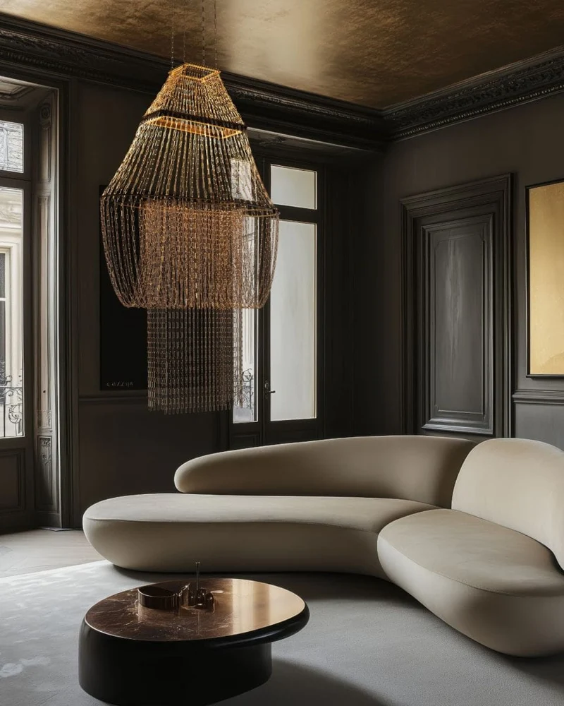Longue suspension pour hall