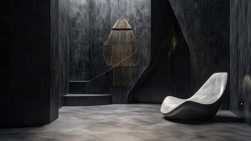 Longue suspension pour hall