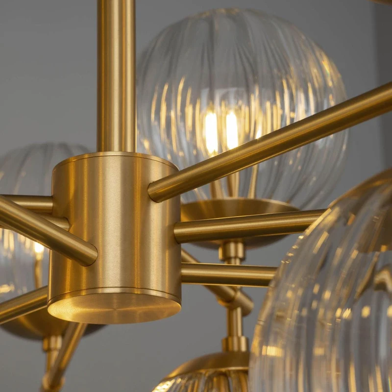 Chandelier noir globes