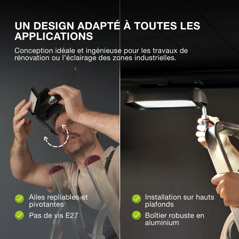 OSRAM Highbay Blade lampe de plafond avec ailes, 60W, E27