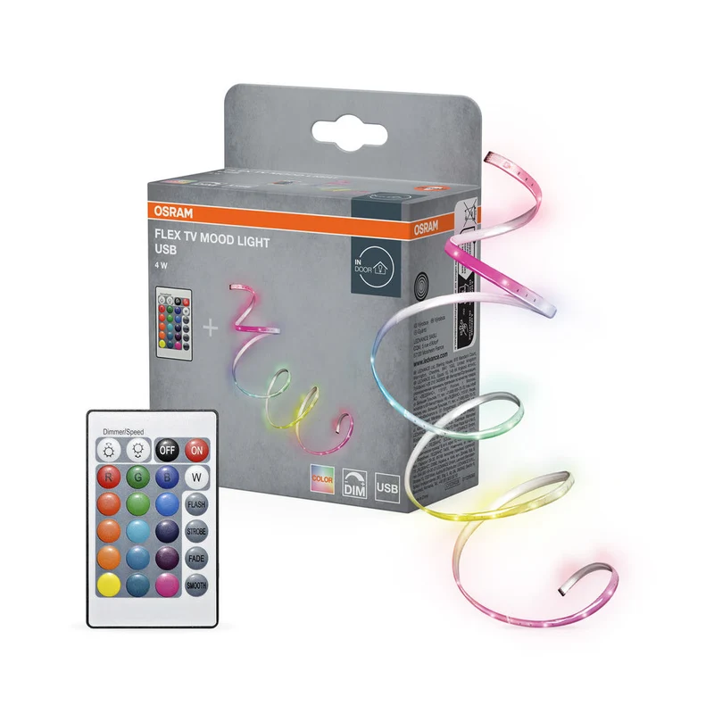 OSRAM FLEX TV LUMIÈRE D'AMBIANCE RVB TÉLÉCOMMANDE USB BANDE LED,