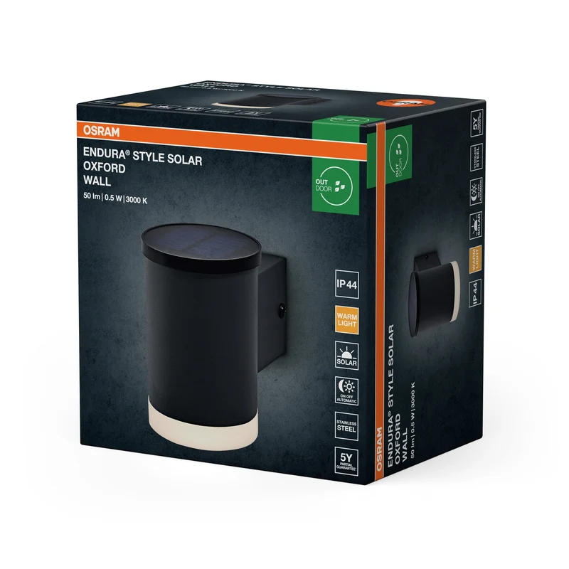 OSRAM ENDURA STYLE SOLAR OXFORD Applique murale extérieure, 0,5W, 50lm