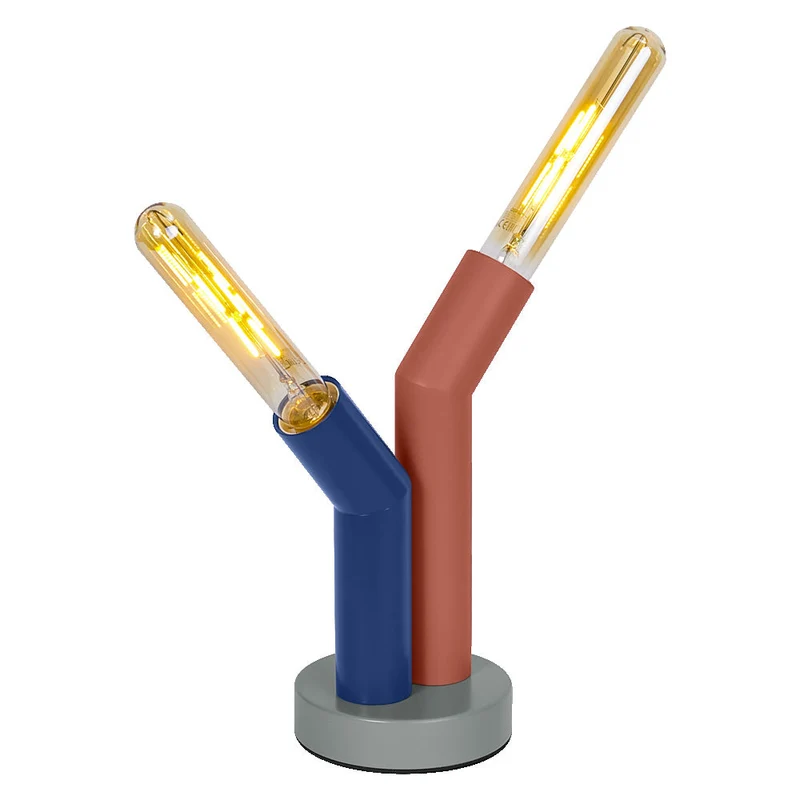 OSRAM DECOR Lampe de table paille, 2 flammes, E27, multicolore