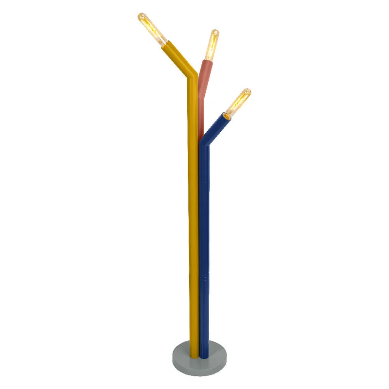 OSRAM DECOR lampe sur pied paille, 3 flammes, E27, multicolore