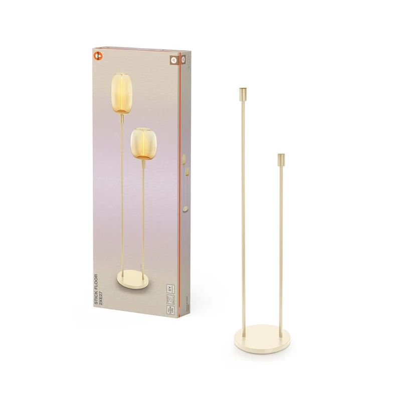OSRAM Bâton Décor Sol Beige Lampadaire 146cm 2x E27