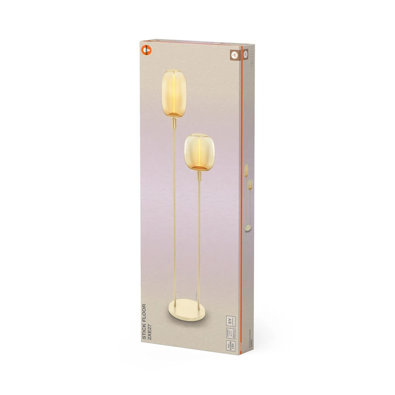 OSRAM Bâton Décor Sol Beige Lampadaire 146cm 2x E27