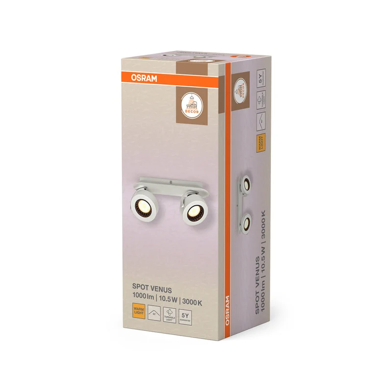 OSRAM DECOR SPOT VENUS Plafonnier, 10,5W, 450lm, blanc