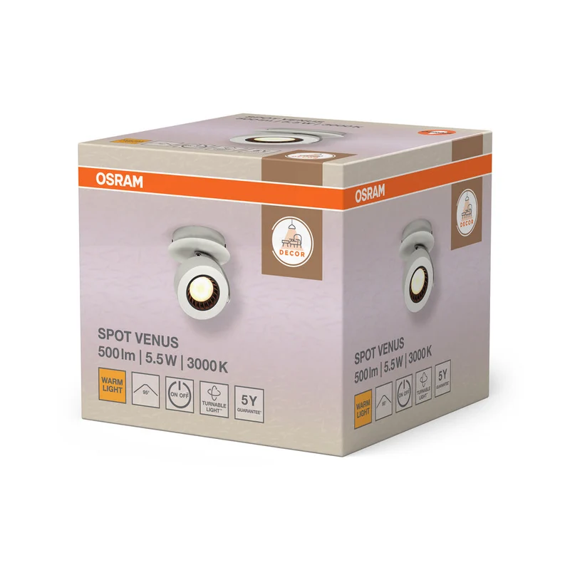 OSRAM DECOR SPOT VENUS Applique murale, 5,5W, 210lm, blanc