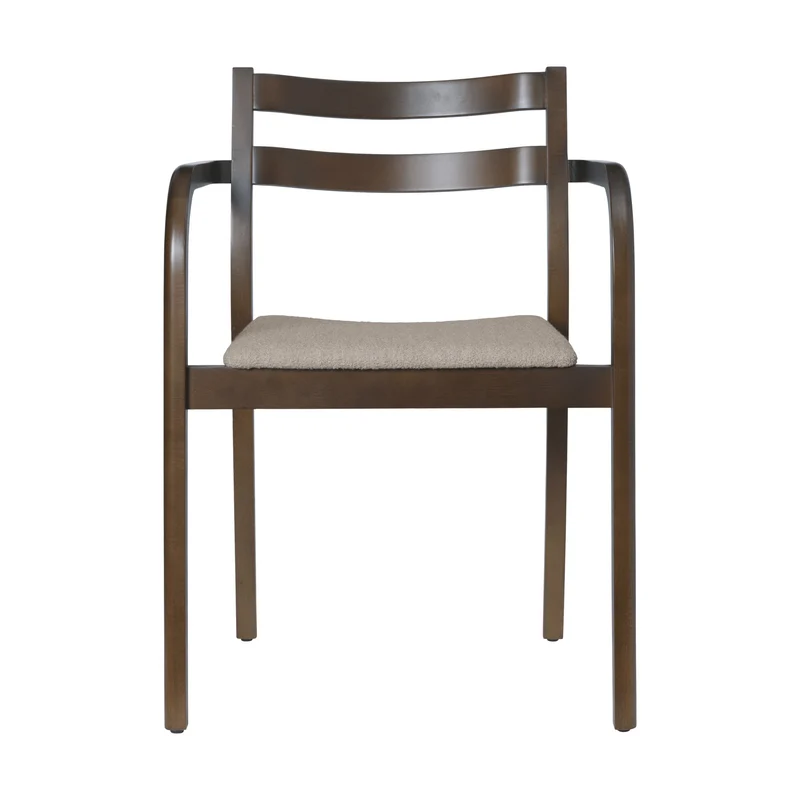 Ferm Living Boda Dining Chair with Arms Soft Bouclé
