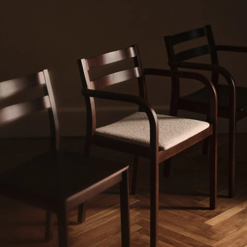 Ferm Living Boda Dining Chair with Arms Soft Bouclé